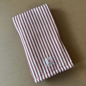 Red and White Striped Towel